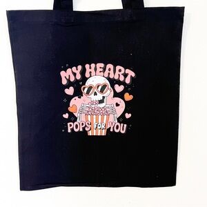 Reusable 100% Cotton Gift Tote Bag with Graphic for Women